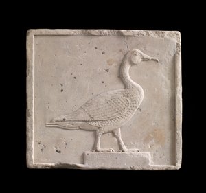Placa que representa un ganso, Dinastía 26 o período Saíta, 664-525 a.C. o posterior